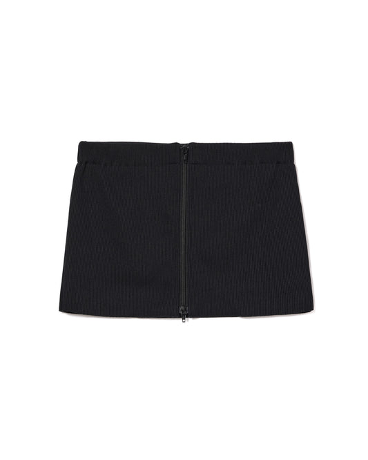 2WAY RIB BUSTIER&MINI SKIRT (BLACK)