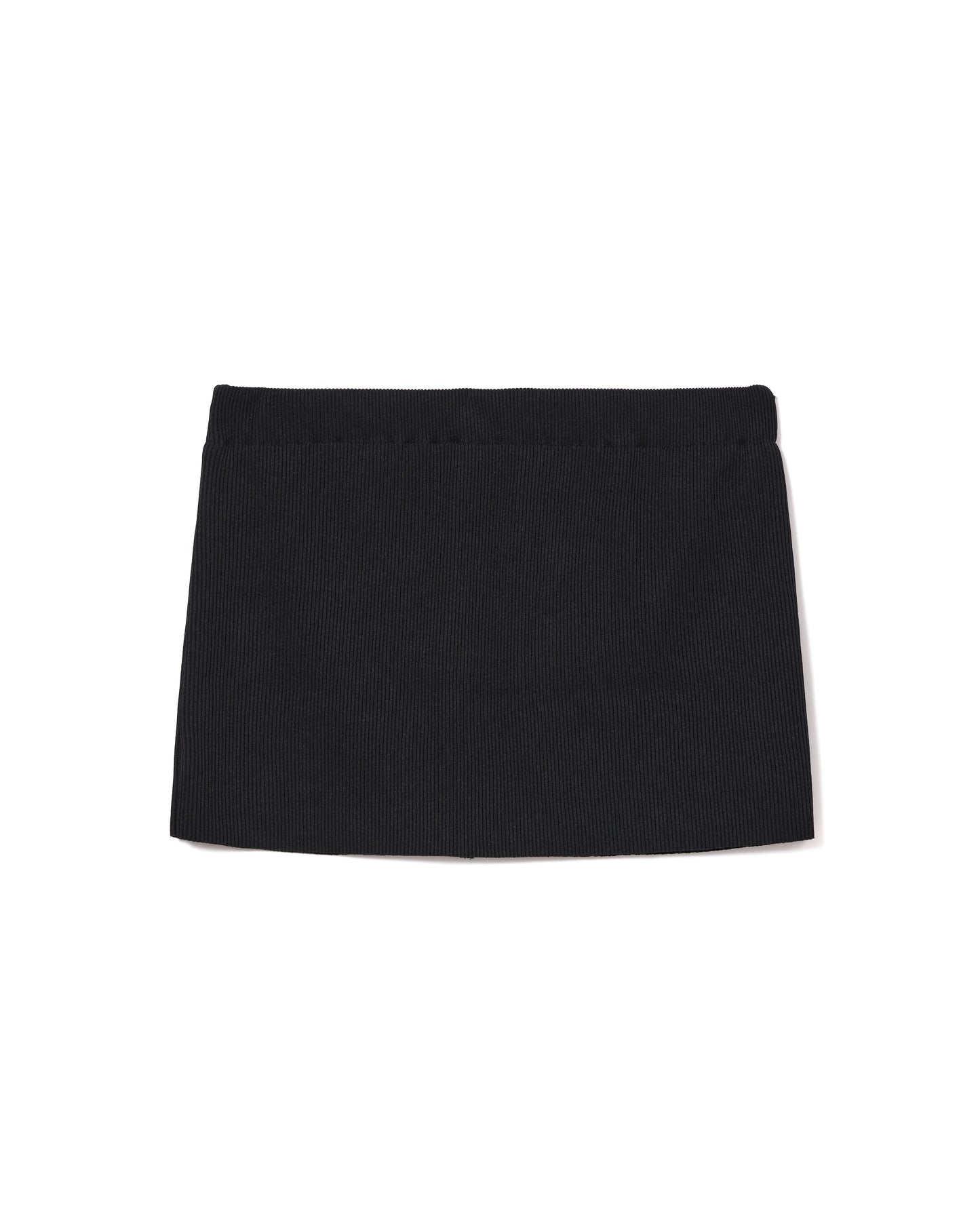 2WAY RIB BUSTIER&MINI SKIRT (BLACK)