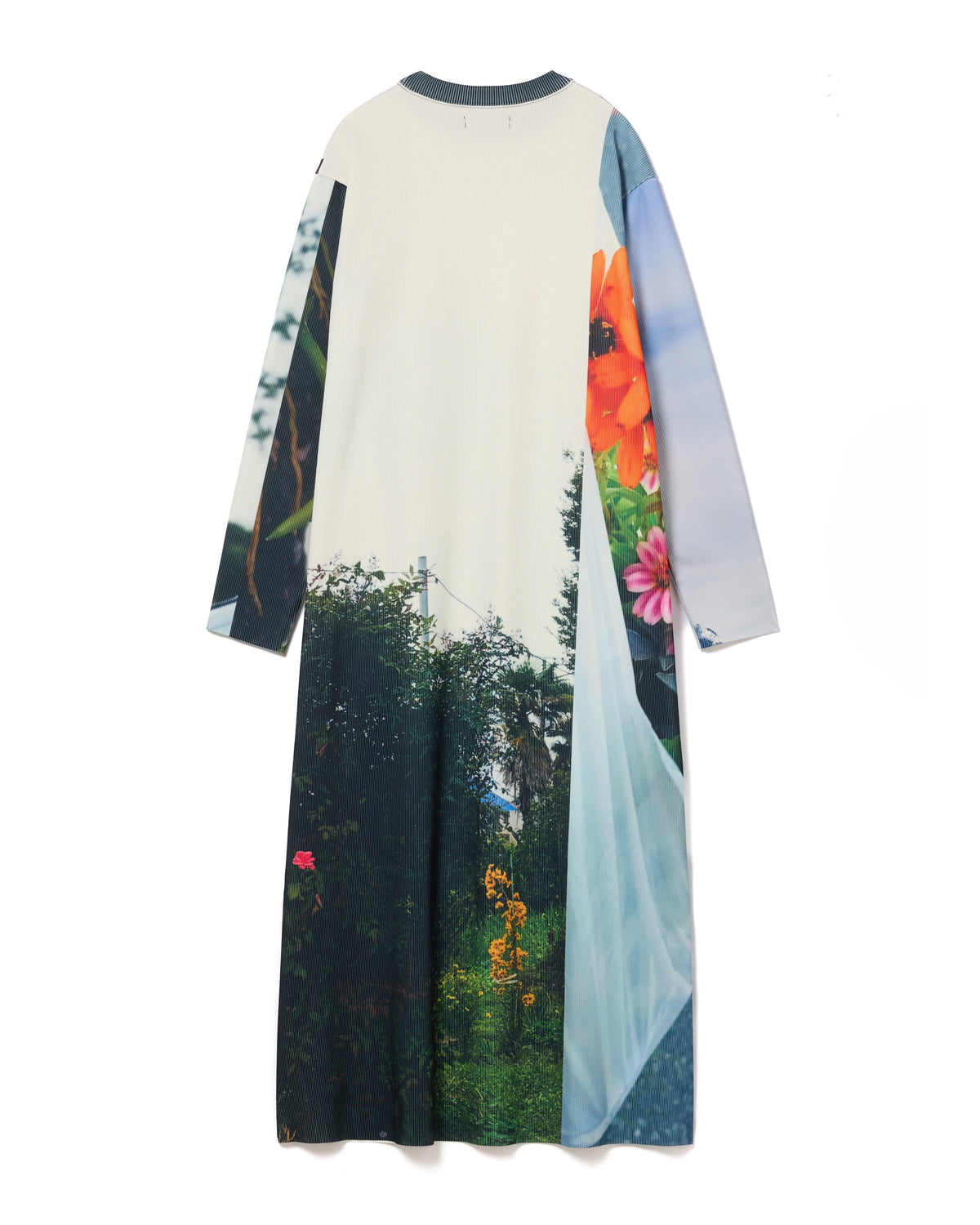 PRINT RIB L/S ONE-PIECE (COLLAGE)