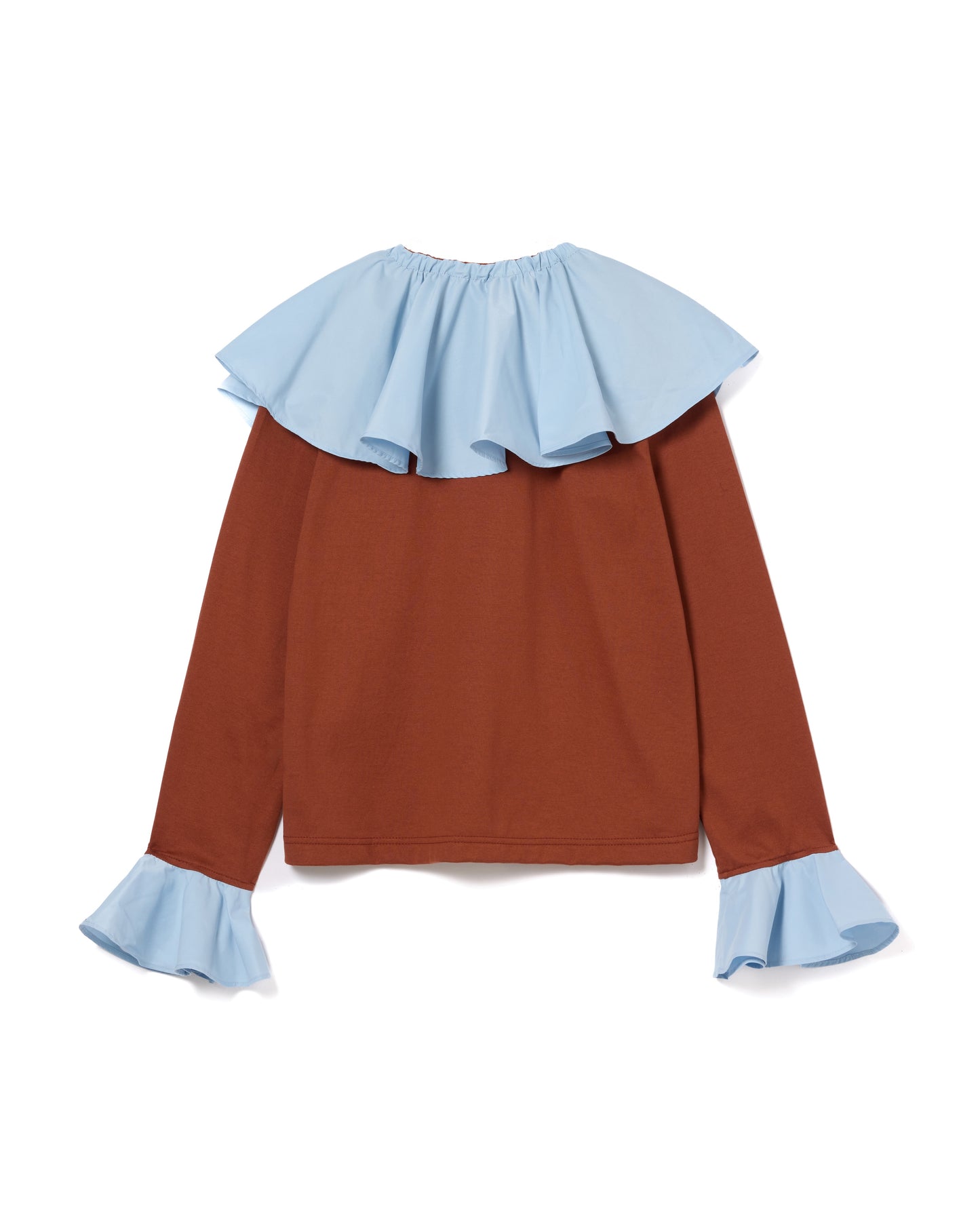 OVER COLLAR L/S TOP (BROWN)