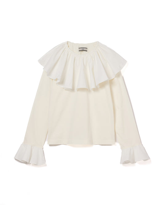 OVER COLLAR L/S TOP (WHITE)