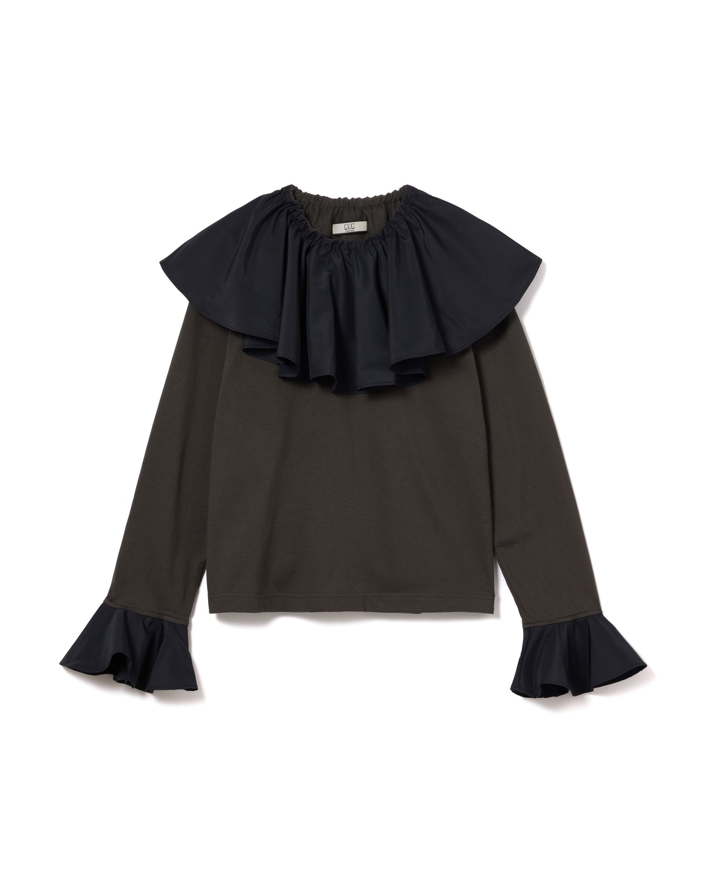 OVER COLLAR L/S TOP (GRAY)