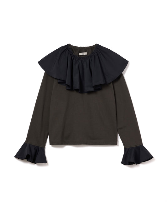 OVER COLLAR L/S TOP (GRAY)