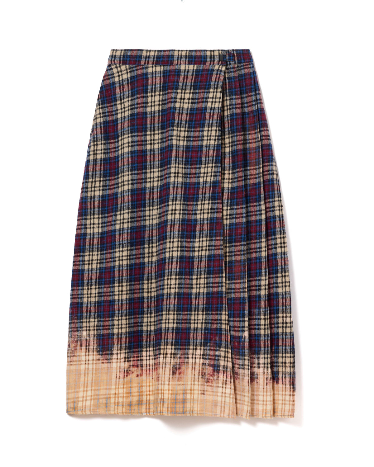 CHECK BLEACH SKIRT (BLUE)