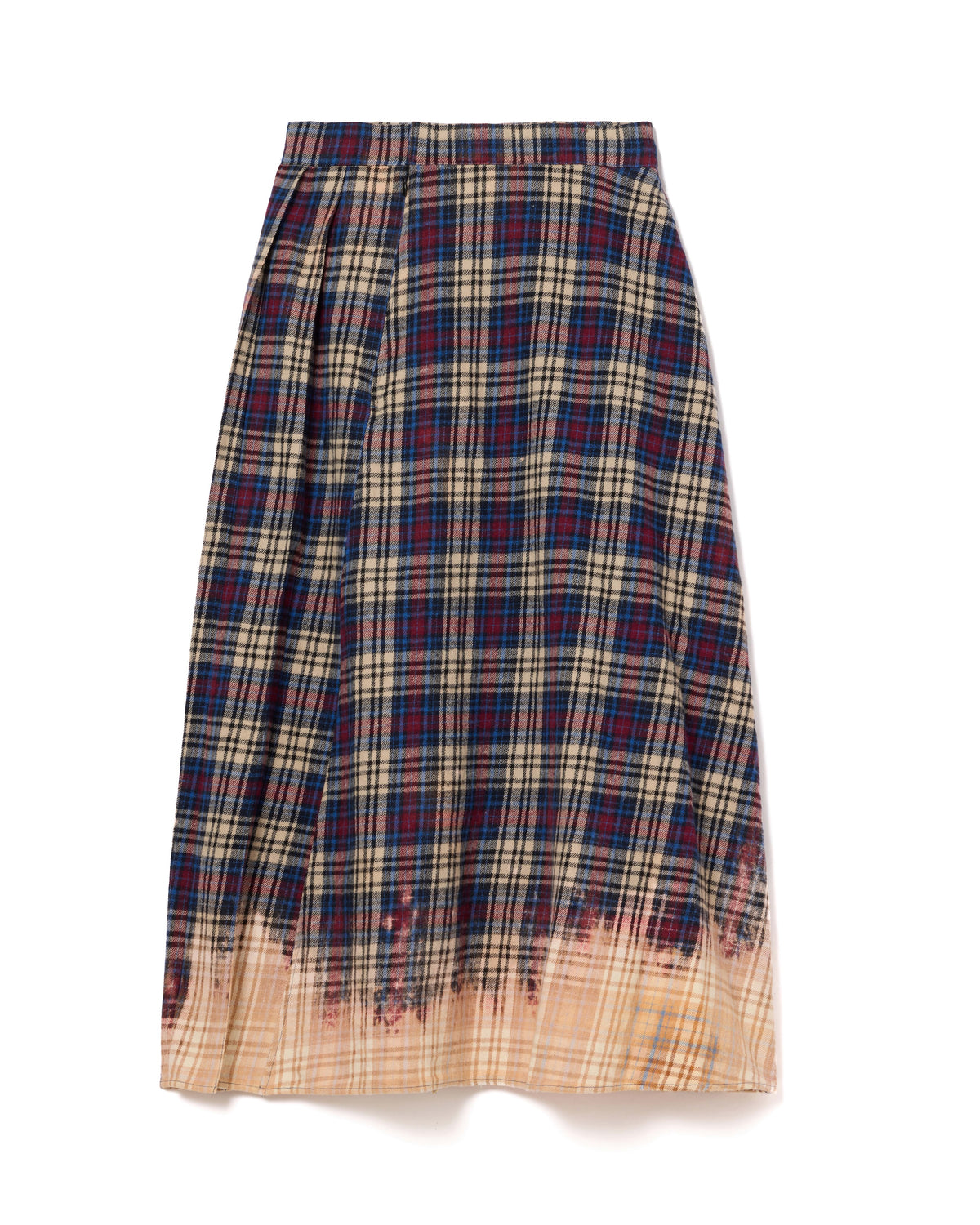 CHECK BLEACH SKIRT (BLUE)