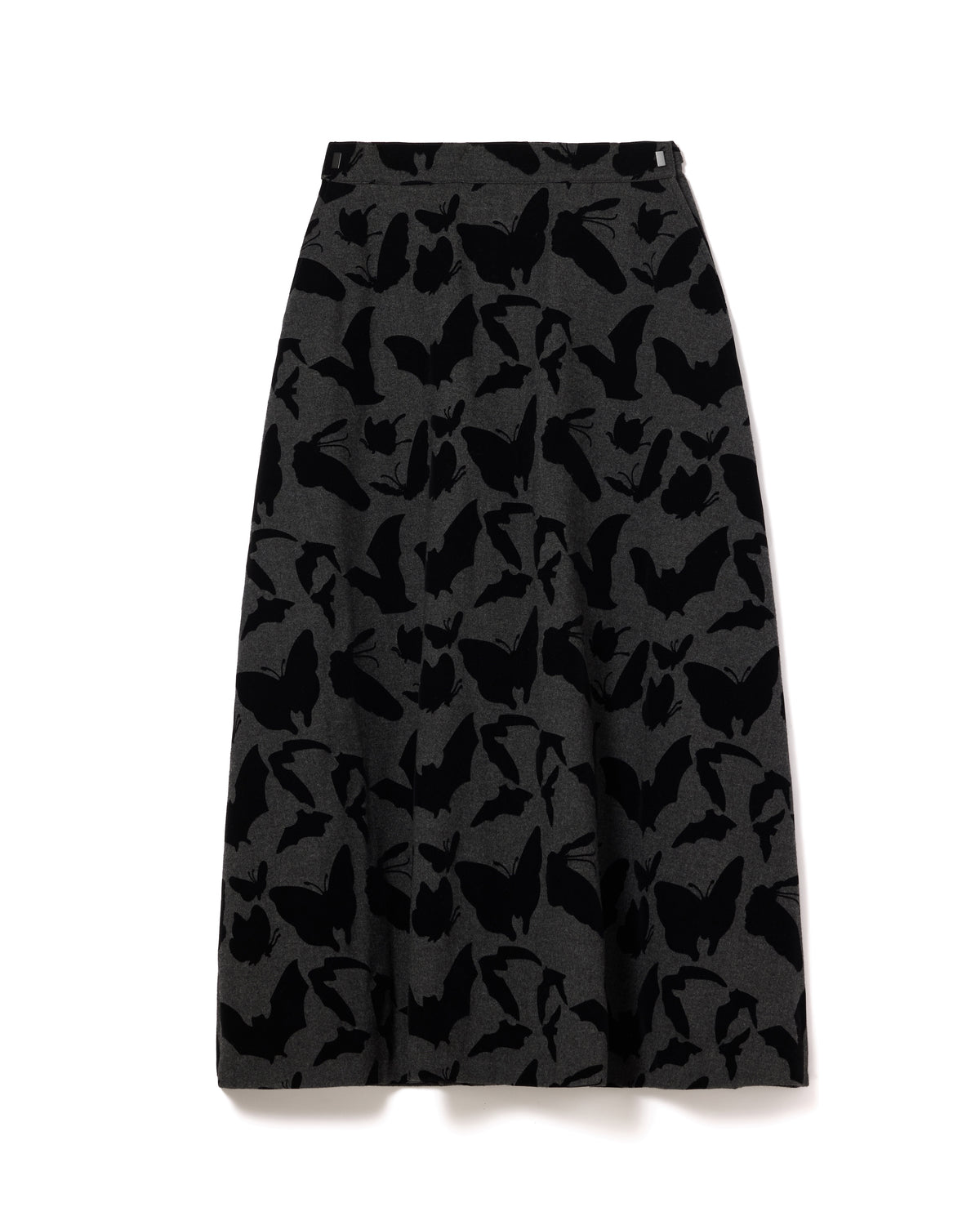 ADJUSTER FLOCKY SKIRT (GRAY x BLACK)