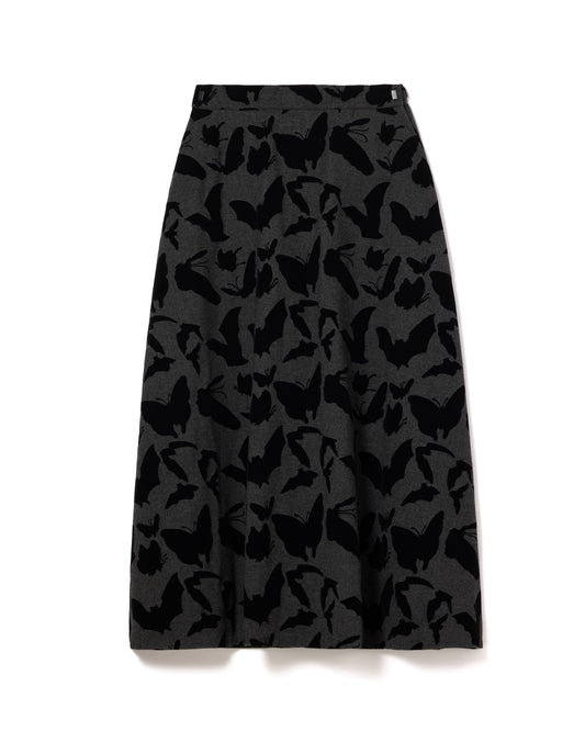 ADJUSTER FLOCKY SKIRT (GRAY x BLACK)
