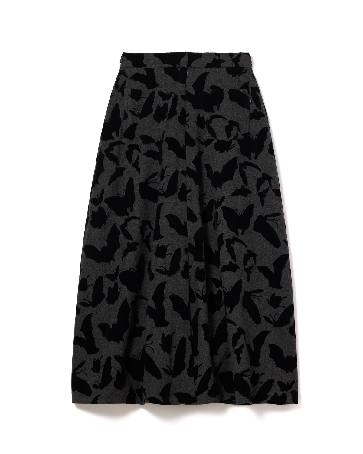 ADJUSTER FLOCKY SKIRT (GRAY x BLACK)