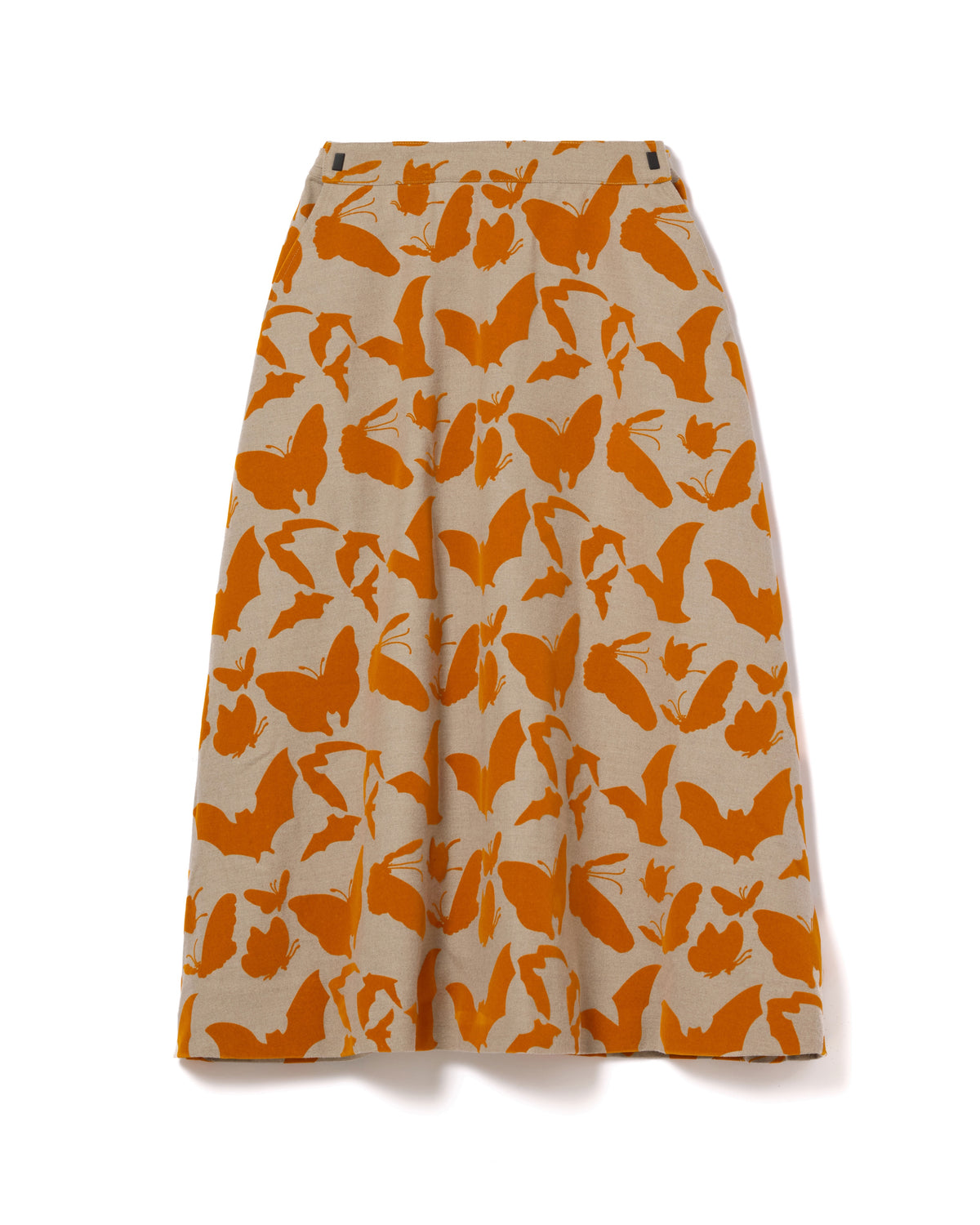 ADJUSTER FLOCKY SKIRT (BEIGE x ORANGE)