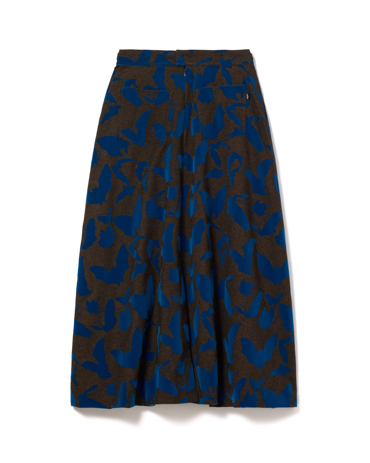 ADJUSTER FLOCKY SKIRT (BROWN x BLUE)