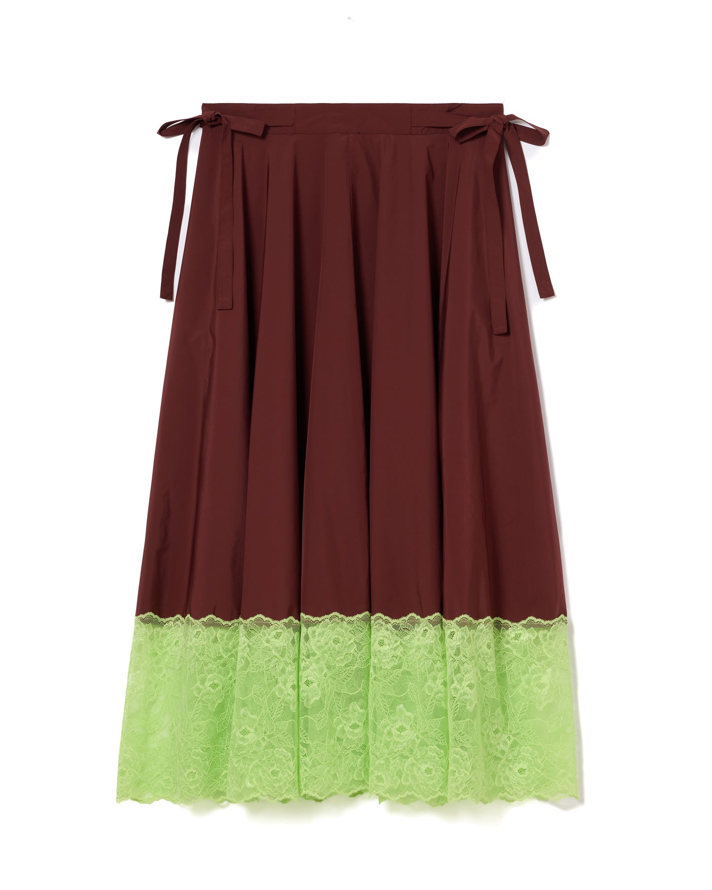 LACE RIBBON SKIRT (WINE)