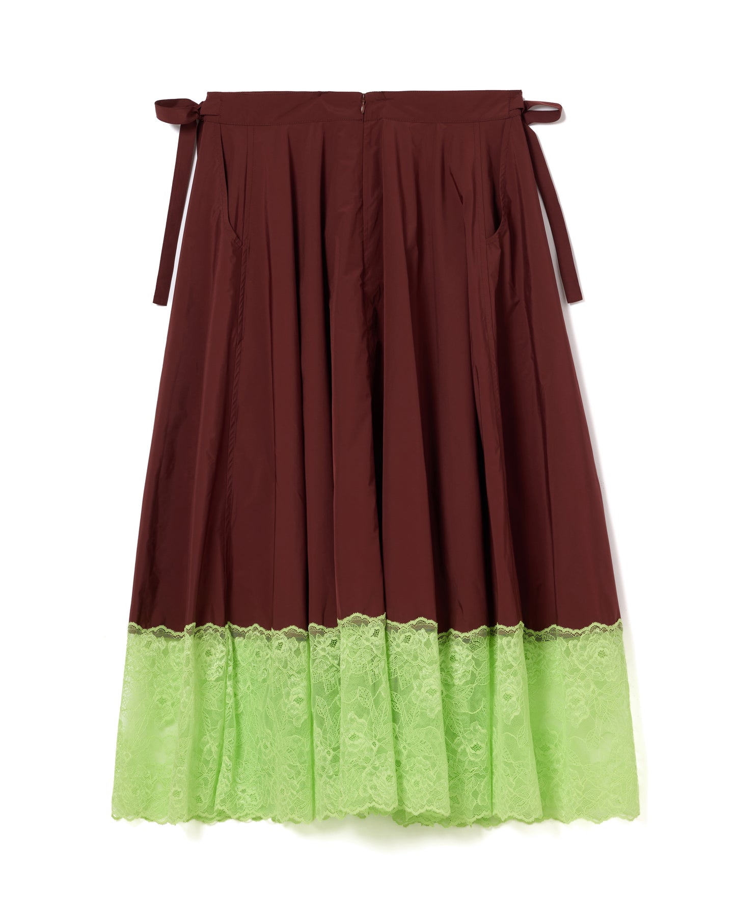 LACE RIBBON SKIRT (WINE)
