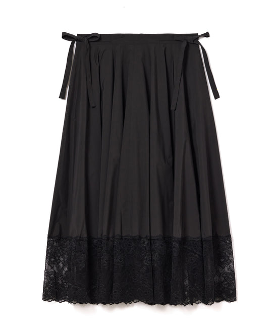 LACE RIBBON SKIRT (BLACK)
