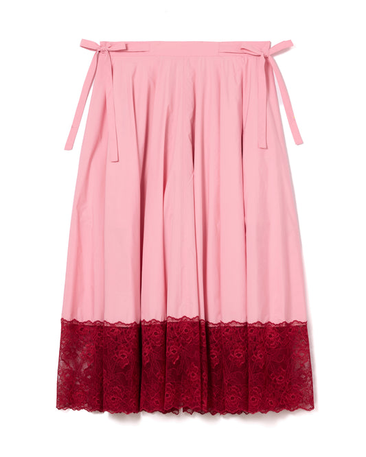 LACE RIBBON SKIRT (PINK)