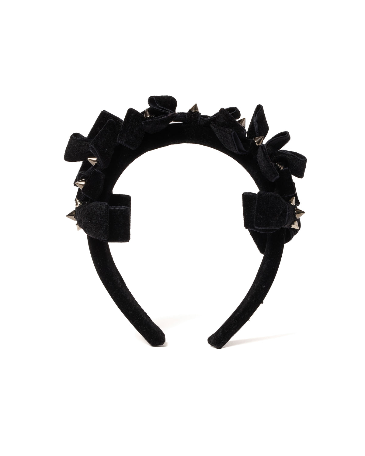 VELOURS RIBBON STUDS HEADBAND
