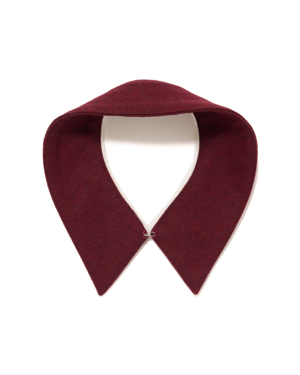 BIJOU WOOL DETACHABLE COLLAR (WINE)
