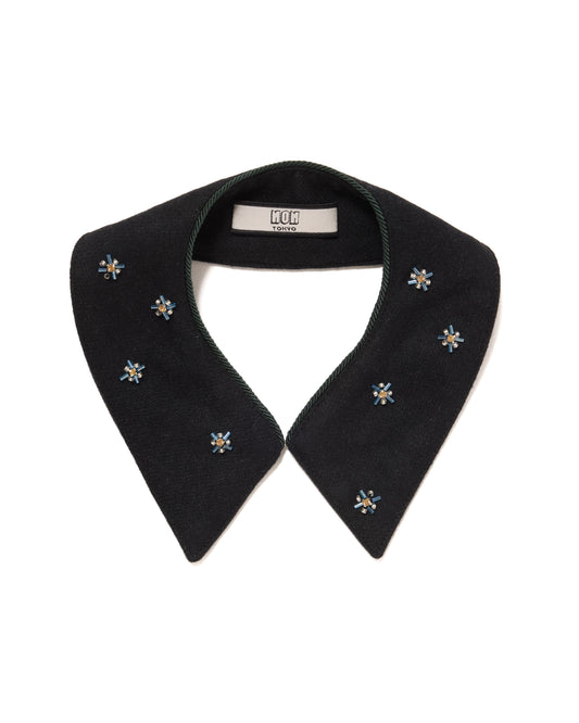 BIJOU WOOL DETACHABLE COLLAR (BLACK)
