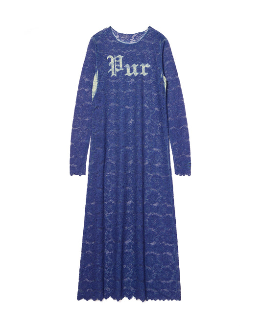 LACE DIRECT PRINT ONE-PIECE (BLUE)