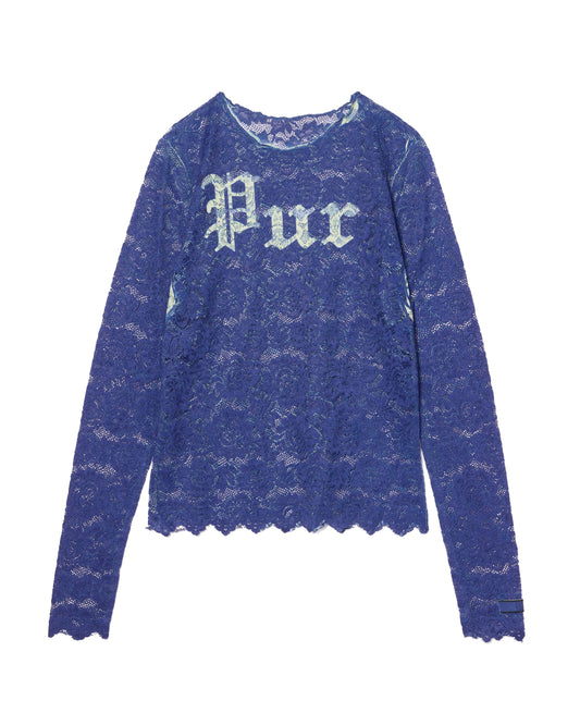 LACE DIRECT PRINT C/S (BLUE)