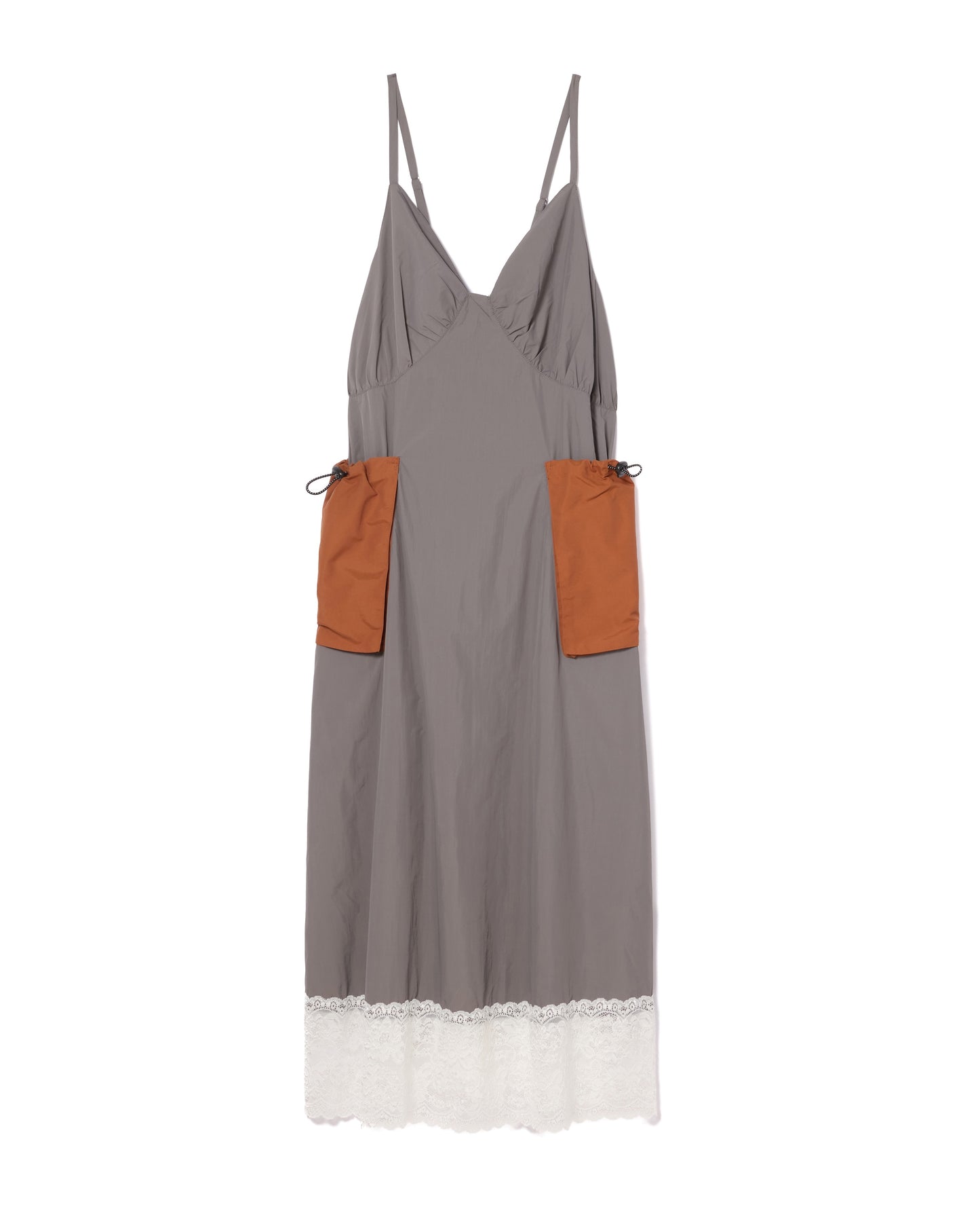 LACE GIMMICK ONE-PIECE (GRAY)