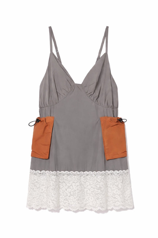 LACE GIMMICK CAMISOLE (GRAY)