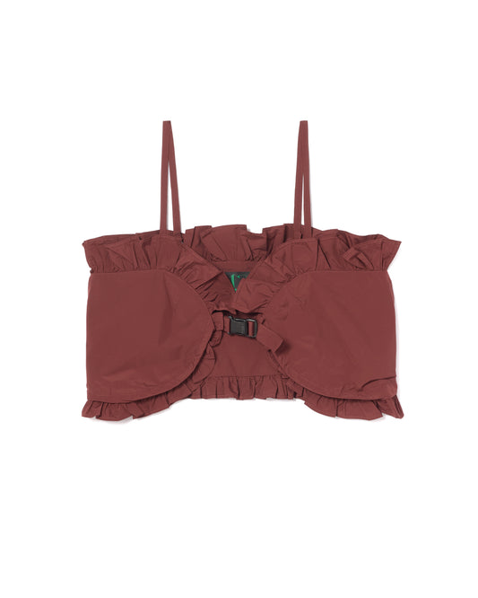 FRILL CAMISOLE BUSTIER (WINE)