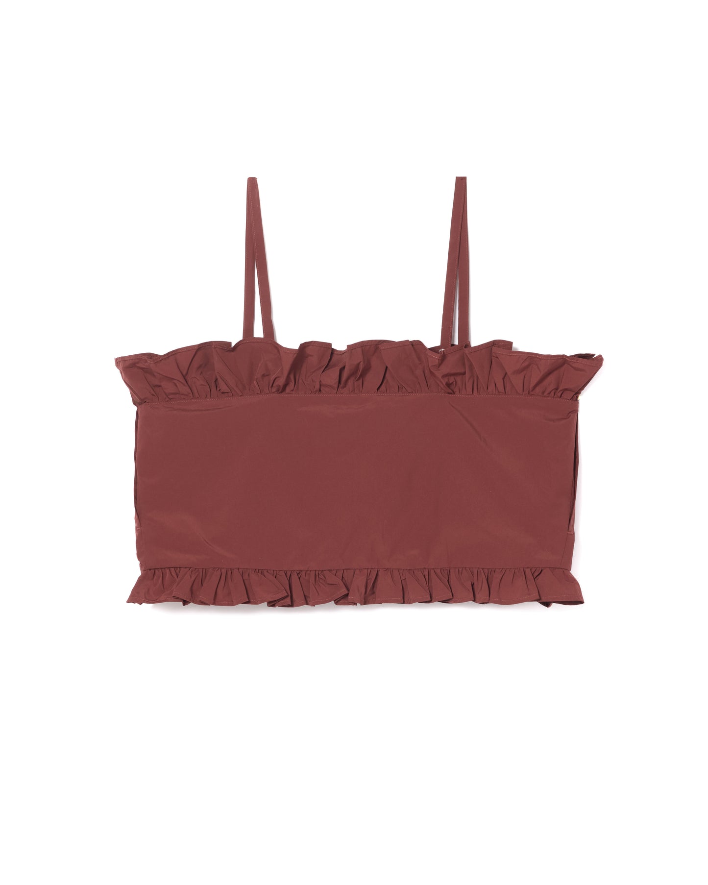 FRILL CAMISOLE BUSTIER (WINE)
