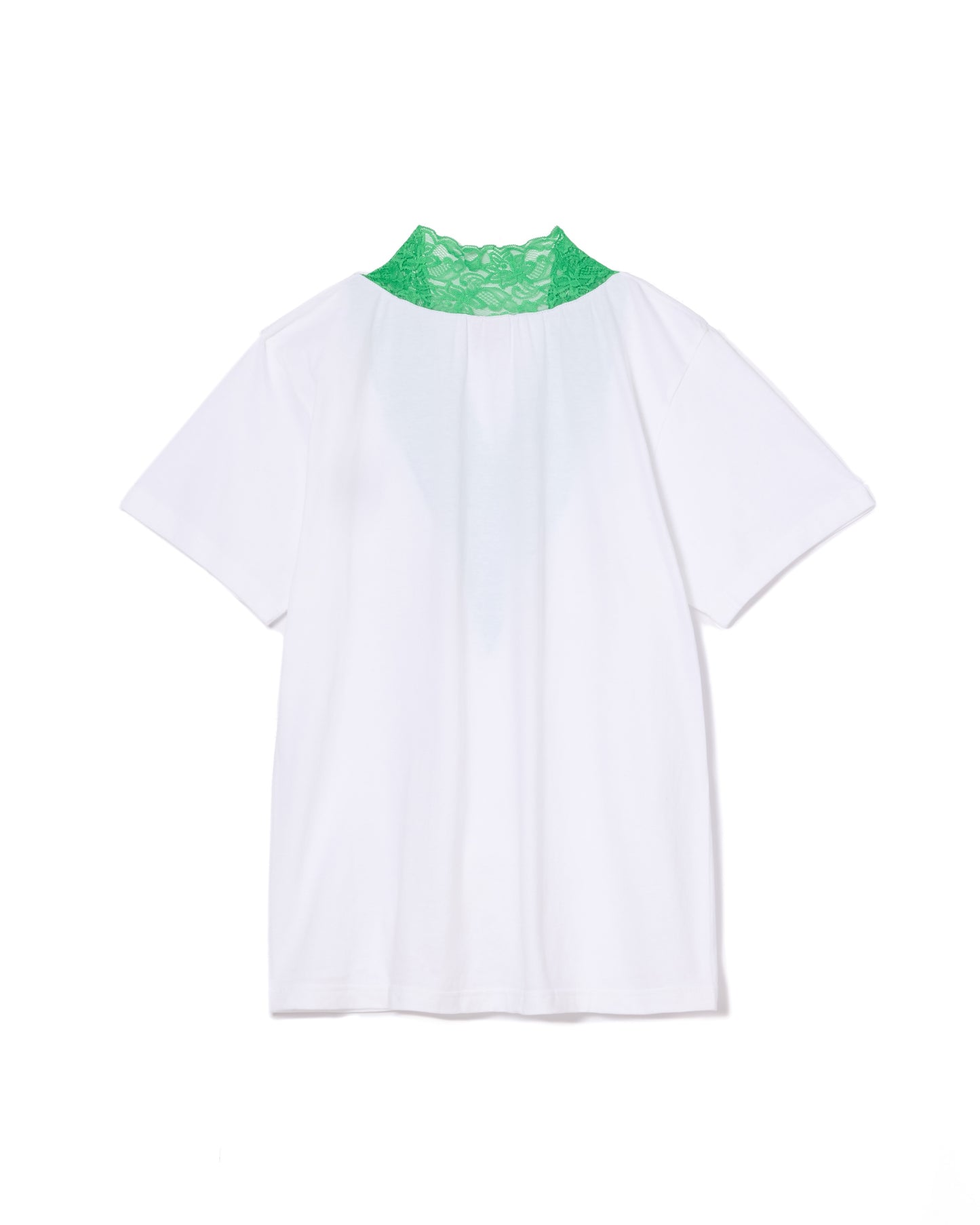 LACE V-NECK T-SHIRT (WHITE)