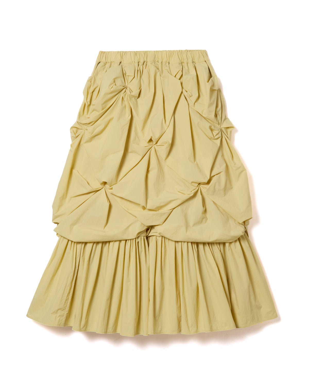 FLOWER SMOCKING SKIRT (L.YELLOW)