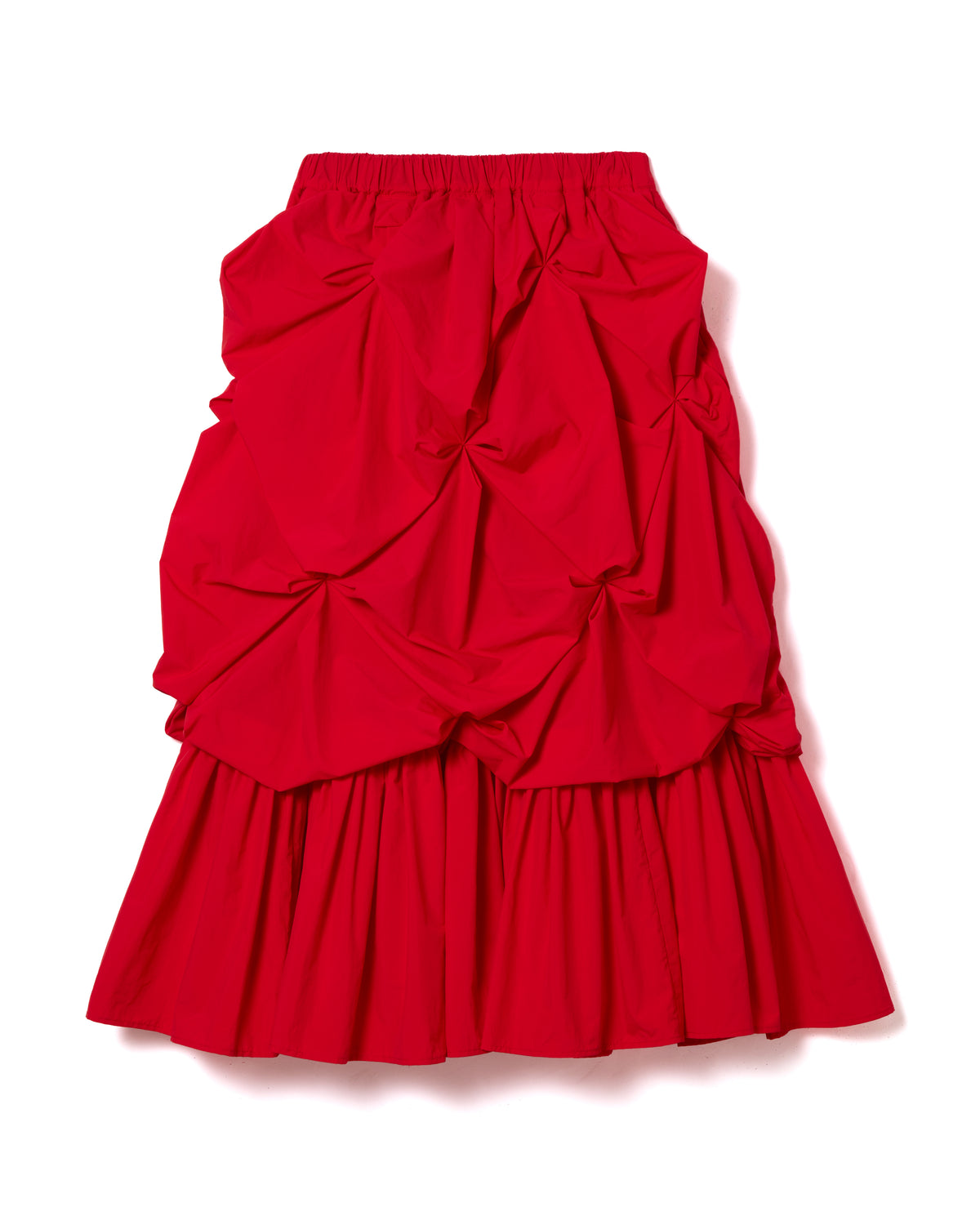 FLOWER SMOCKING SKIRT (RED)