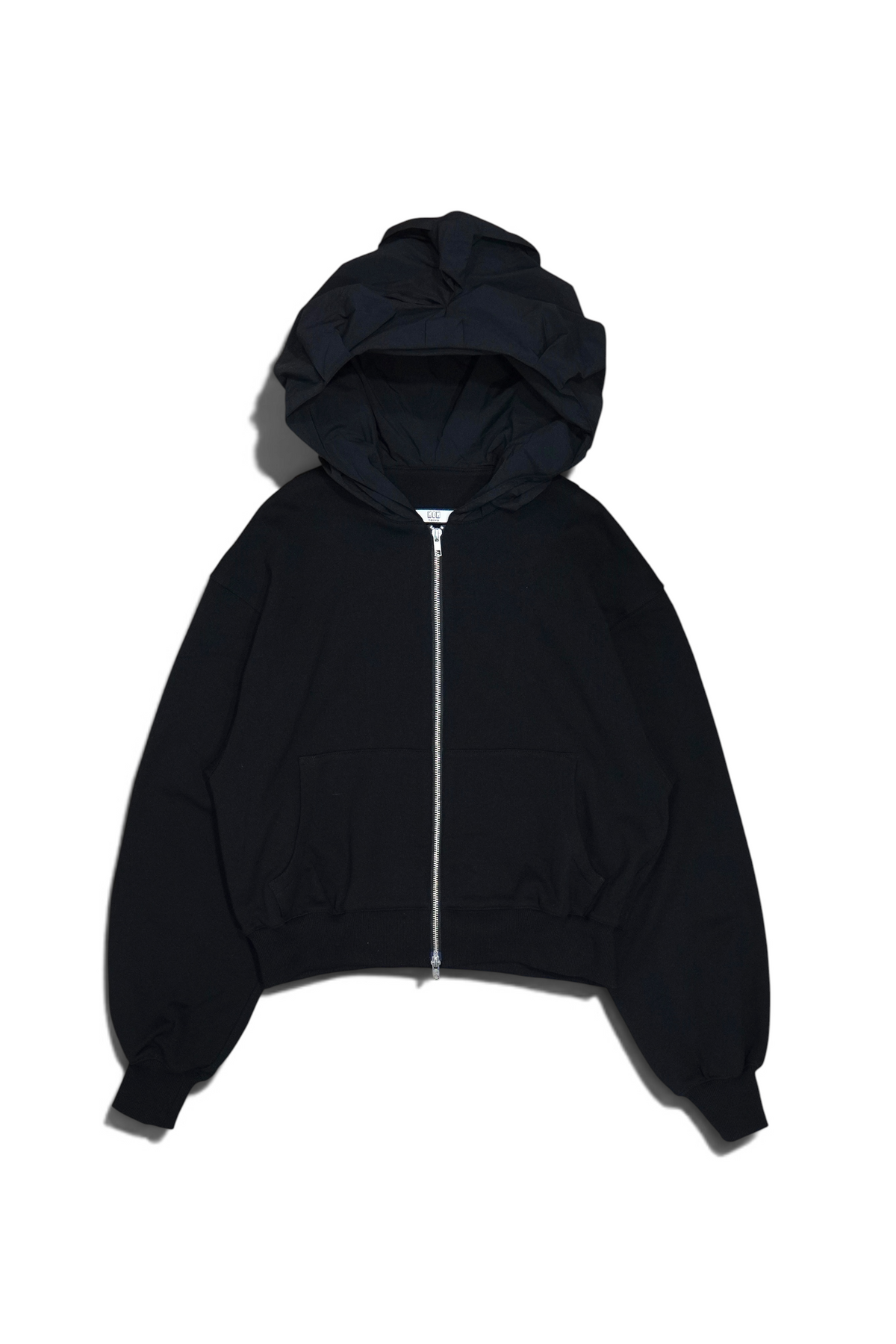 FLOWER SMOCKING HOODIE (BLACK)