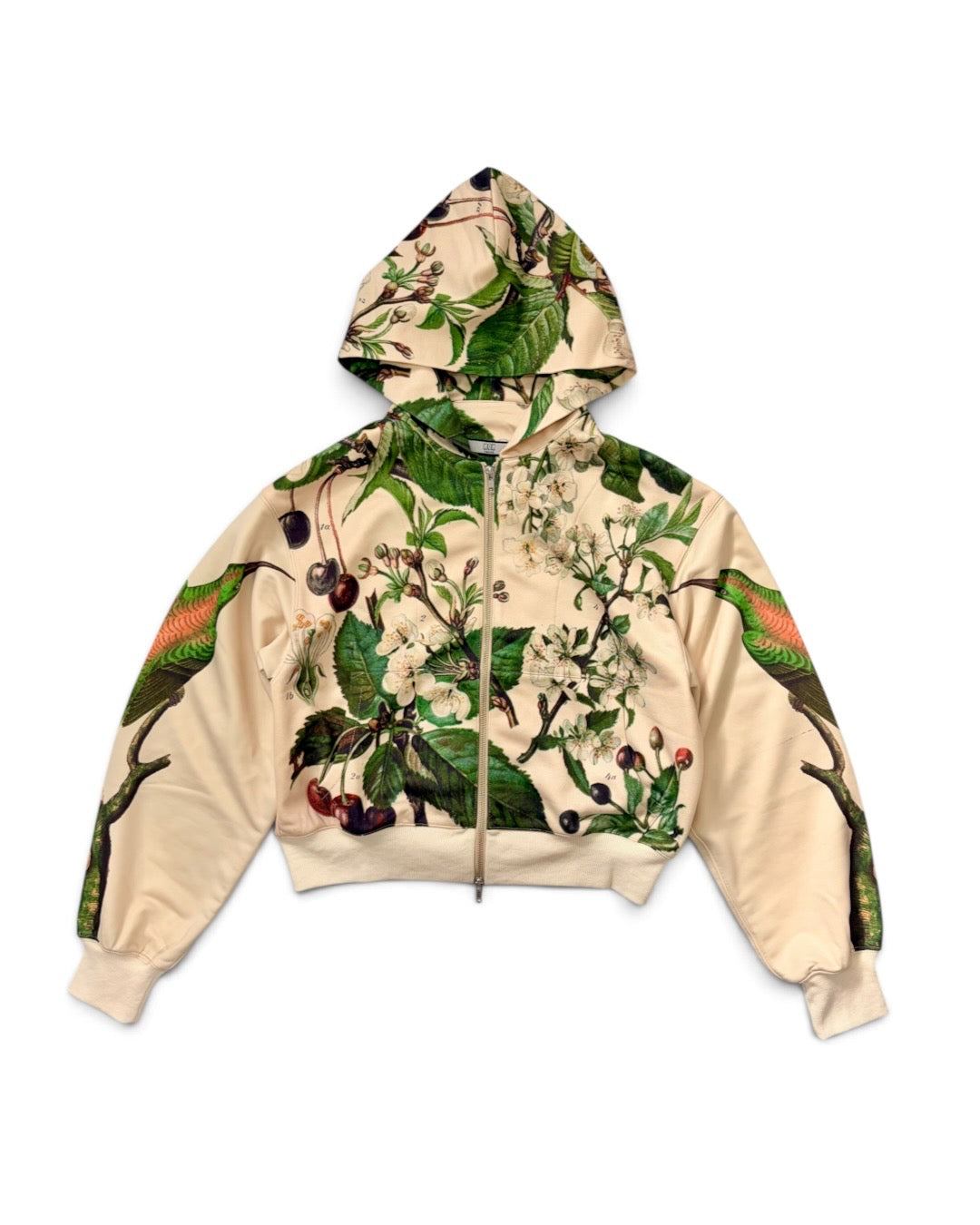 PRINT SWEAT ZIP-UP HOODIE (PLANTS)