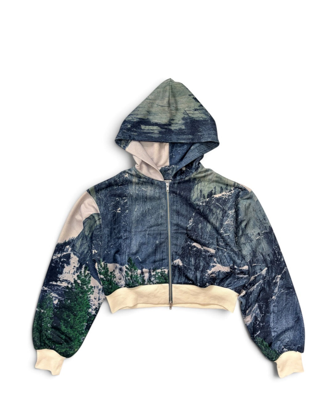 PRINT SWEAT ZIP-UP HOODIE (MOUNTAIN)