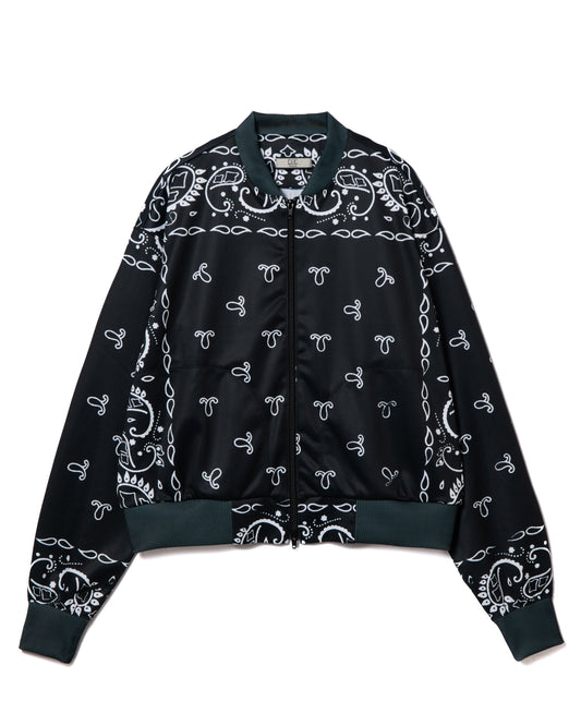 PRINT TRACK JACKET (BANDANNA BLACK)