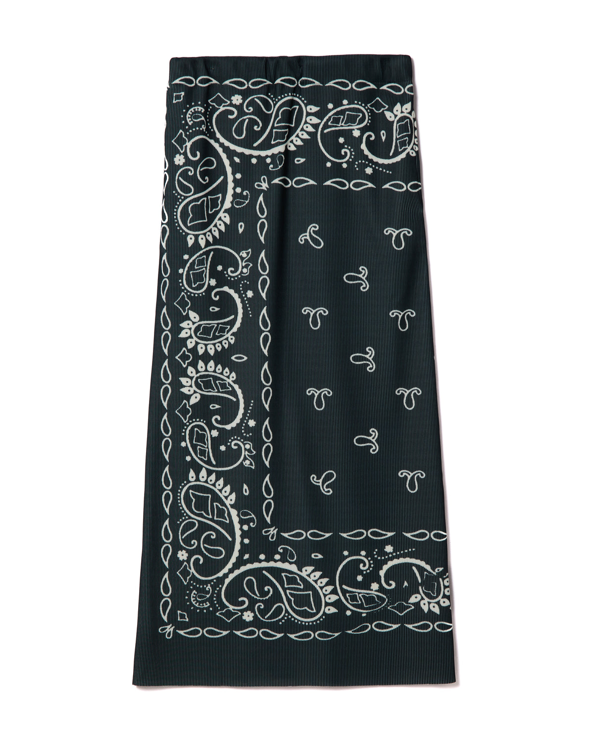 PRINT RIB SKIRT (BANDANNA BLACK)