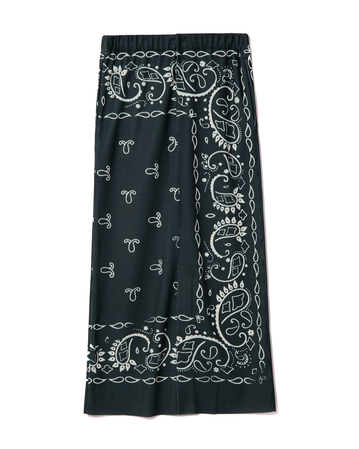 PRINT RIB SKIRT (BANDANNA BLACK)