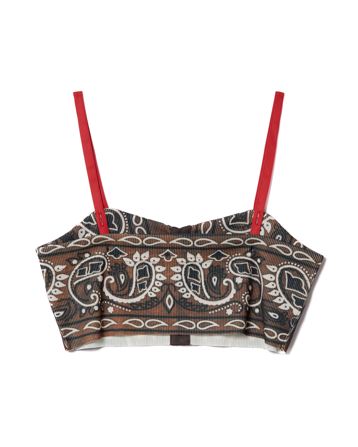 PRINT RIB BUSTIER (BANDANNA BROWN)