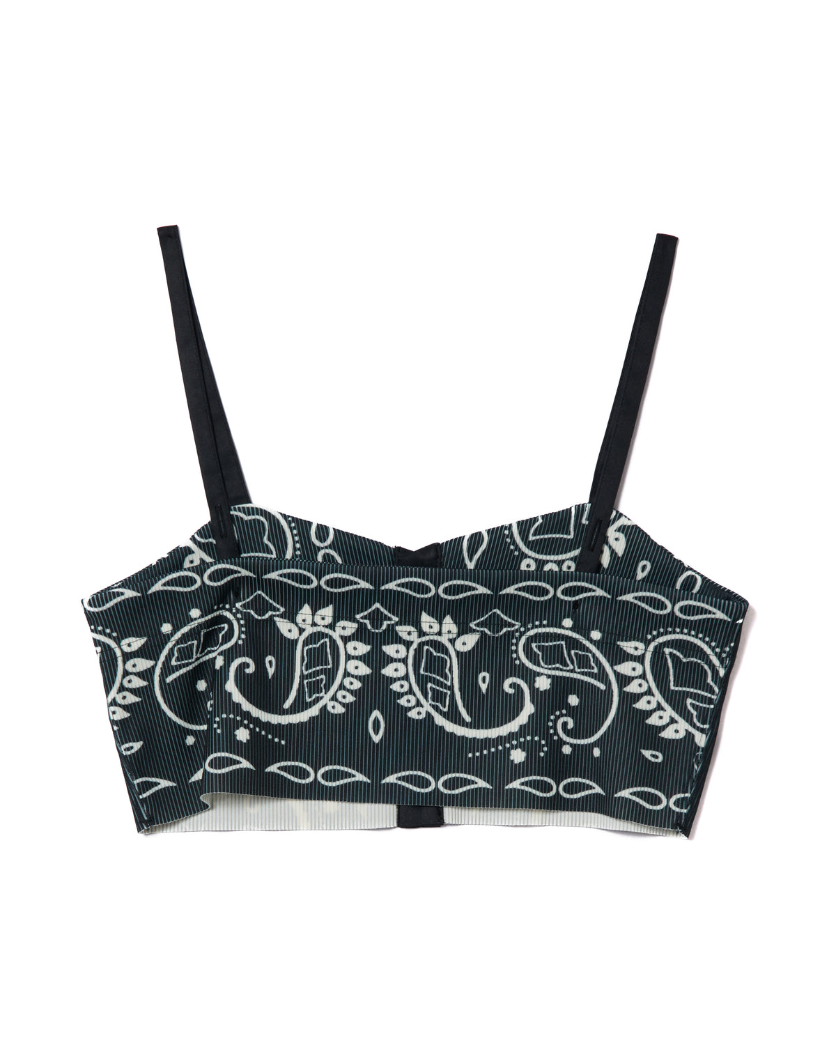 PRINT RIB BUSTIER (BANDANNA BLACK)
