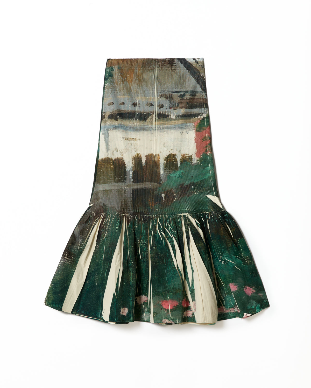 DIRECT PRINT RIB GATHER SKIRT (ART)