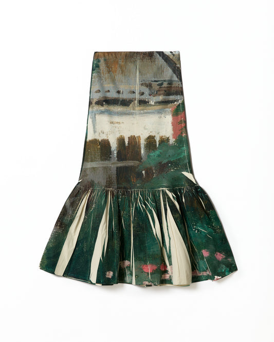 DIRECT PRINT RIB GATHER SKIRT (ART)