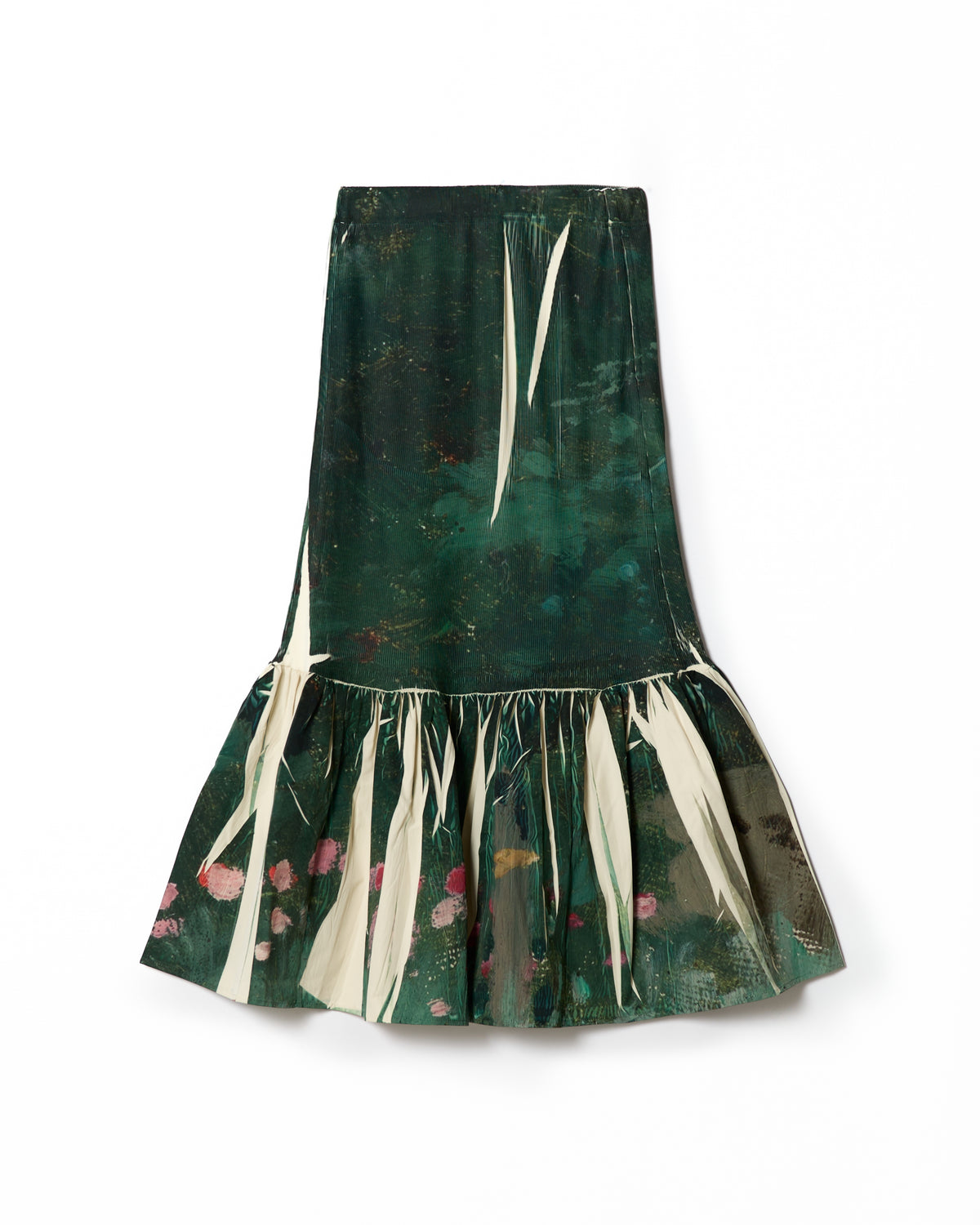 DIRECT PRINT RIB GATHER SKIRT (ART)
