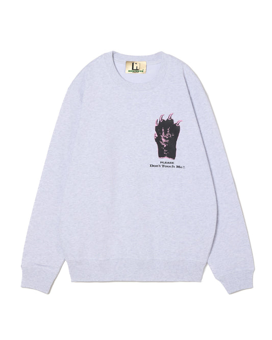 HAND PRINT PULLOVER SWEAT (GRAY)