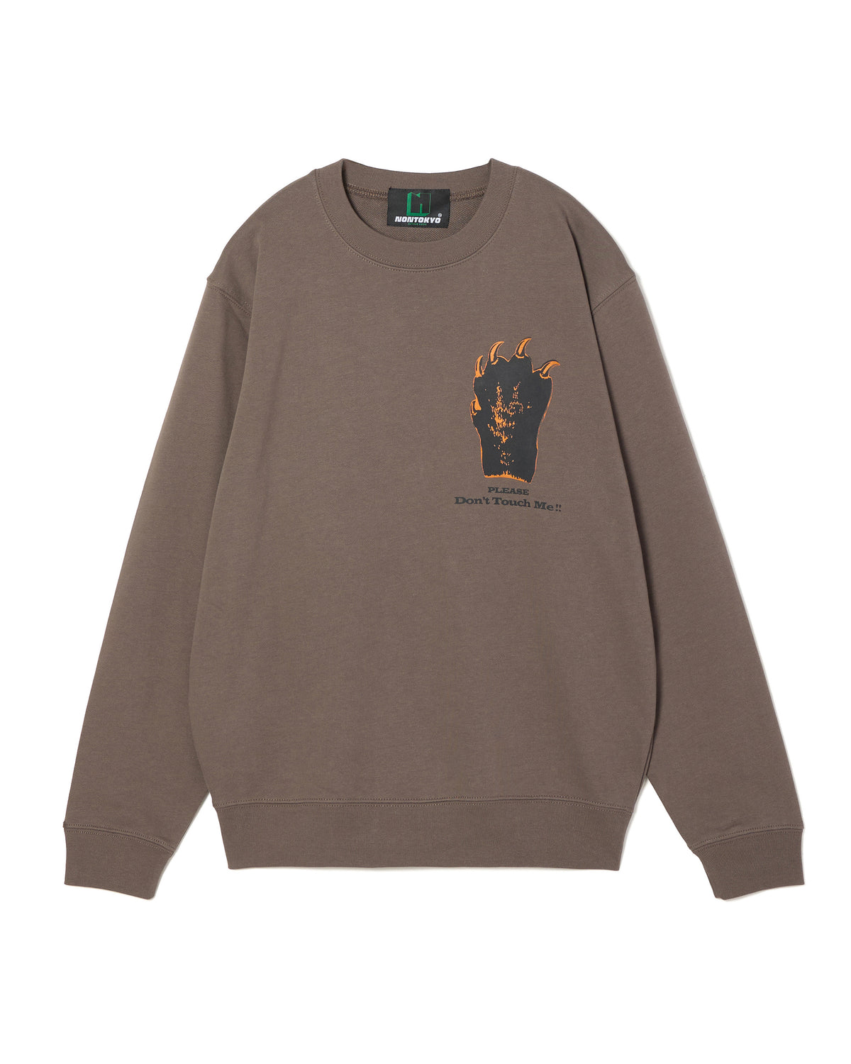 HAND PRINT PULLOVER SWEAT (CHARCOAL)