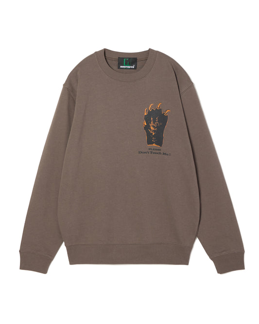 HAND PRINT PULLOVER SWEAT (CHARCOAL)