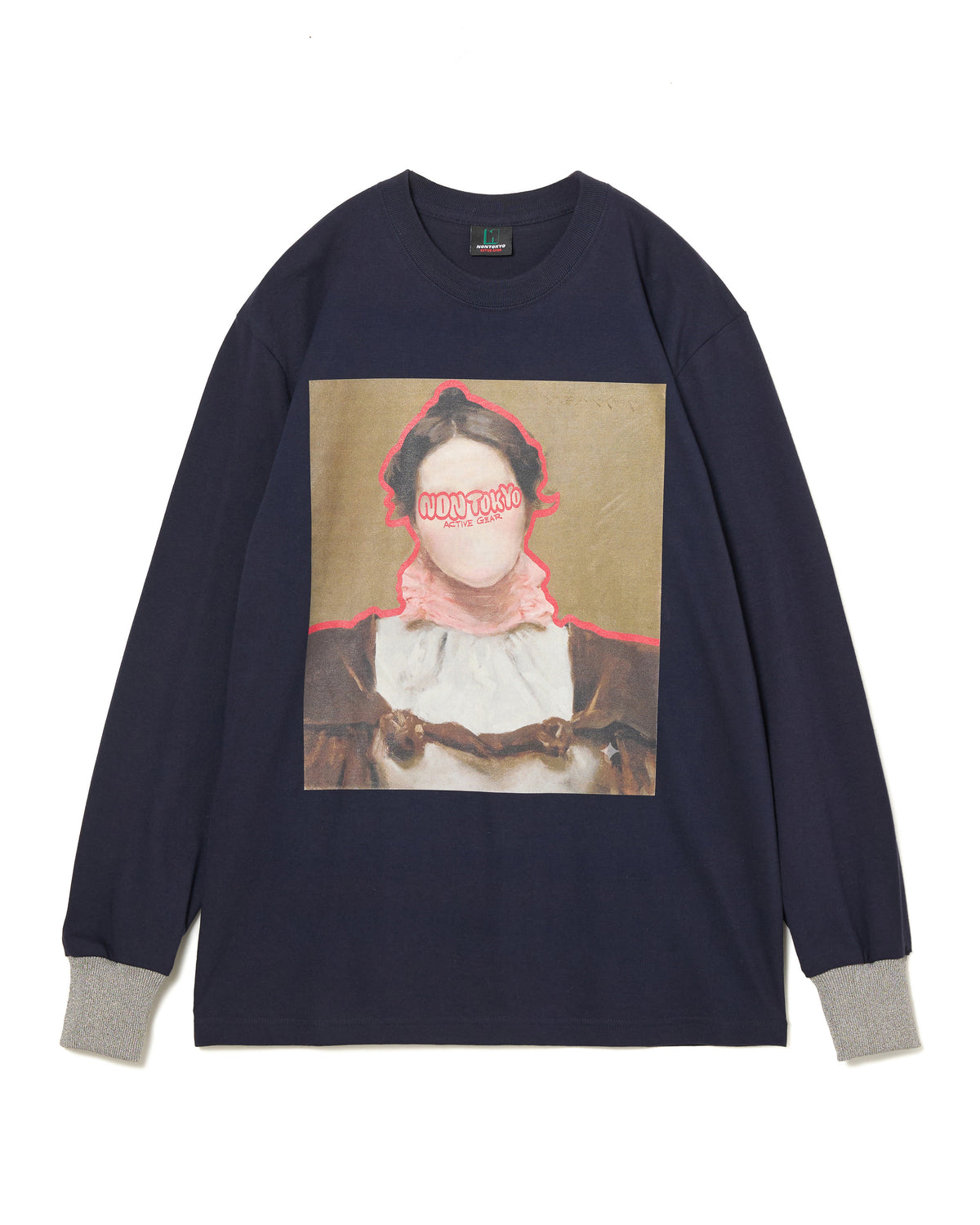 FACE PRINT L/S T-SHIRT(NAVY)
