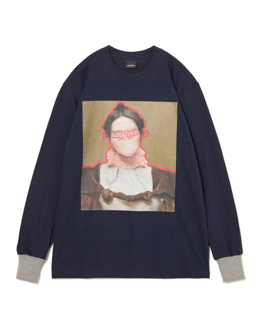FACE PRINT L/S T-SHIRT(NAVY)