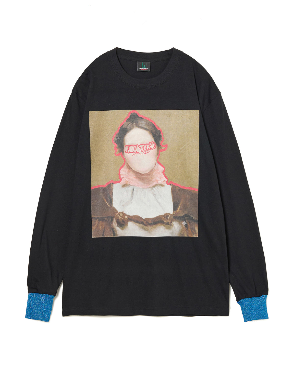 FACE PRINT L/S T-SHIRT(BLACK)
