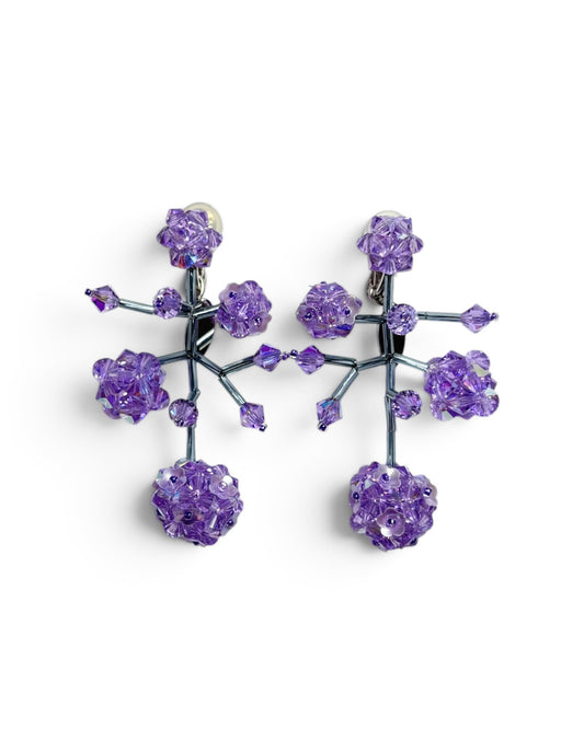 FLOWER BRANCH EARRINGS (PURPLE)
