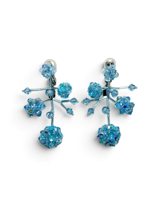FLOWER BRANCH EARRINGS (BLUE)