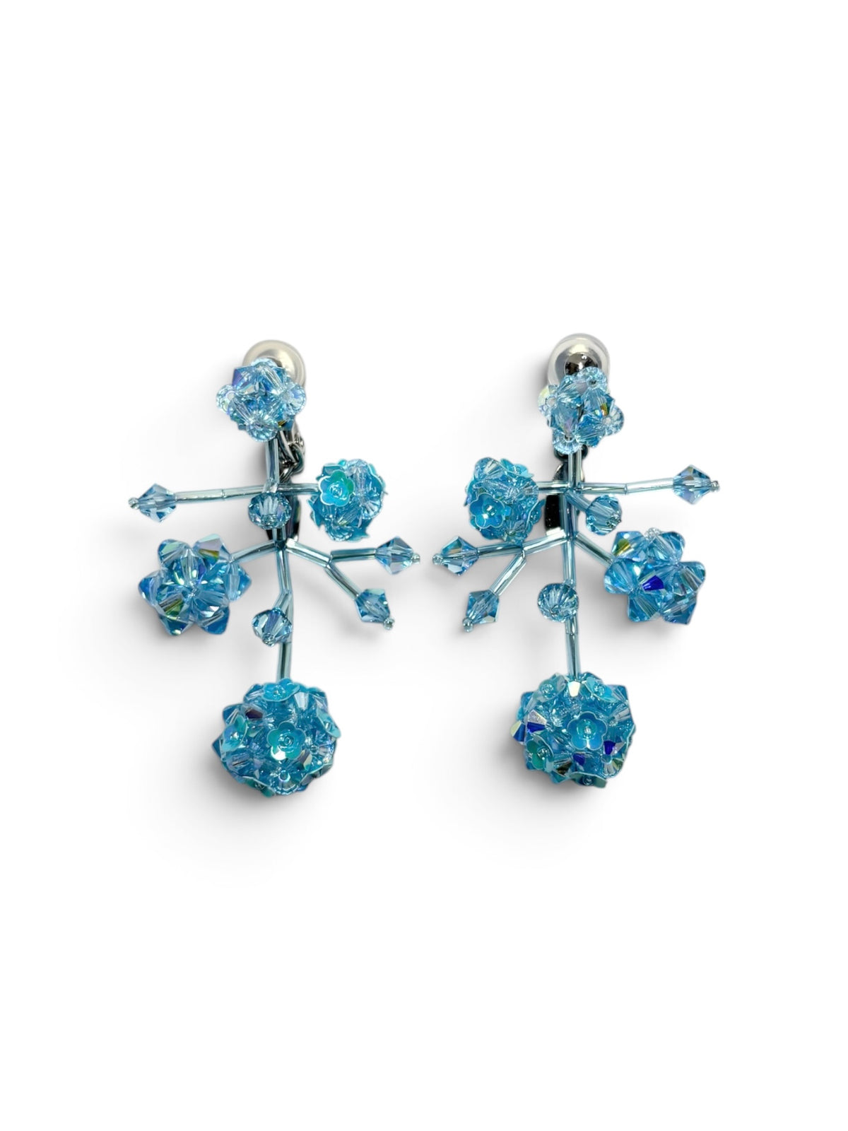 FLOWER BRANCH EARRINGS (BLUE)